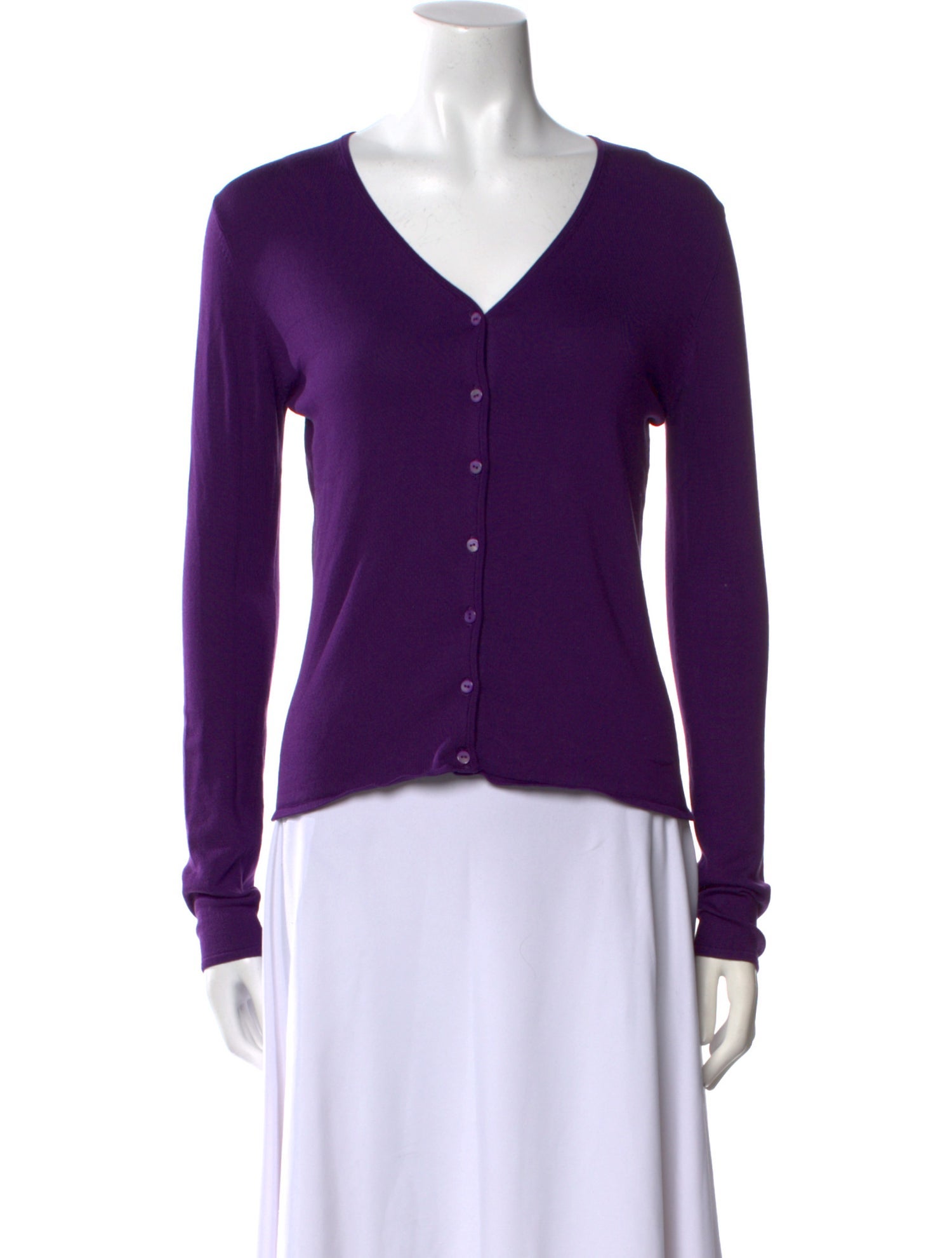 Barney's New York Silk V-Neck Sweater