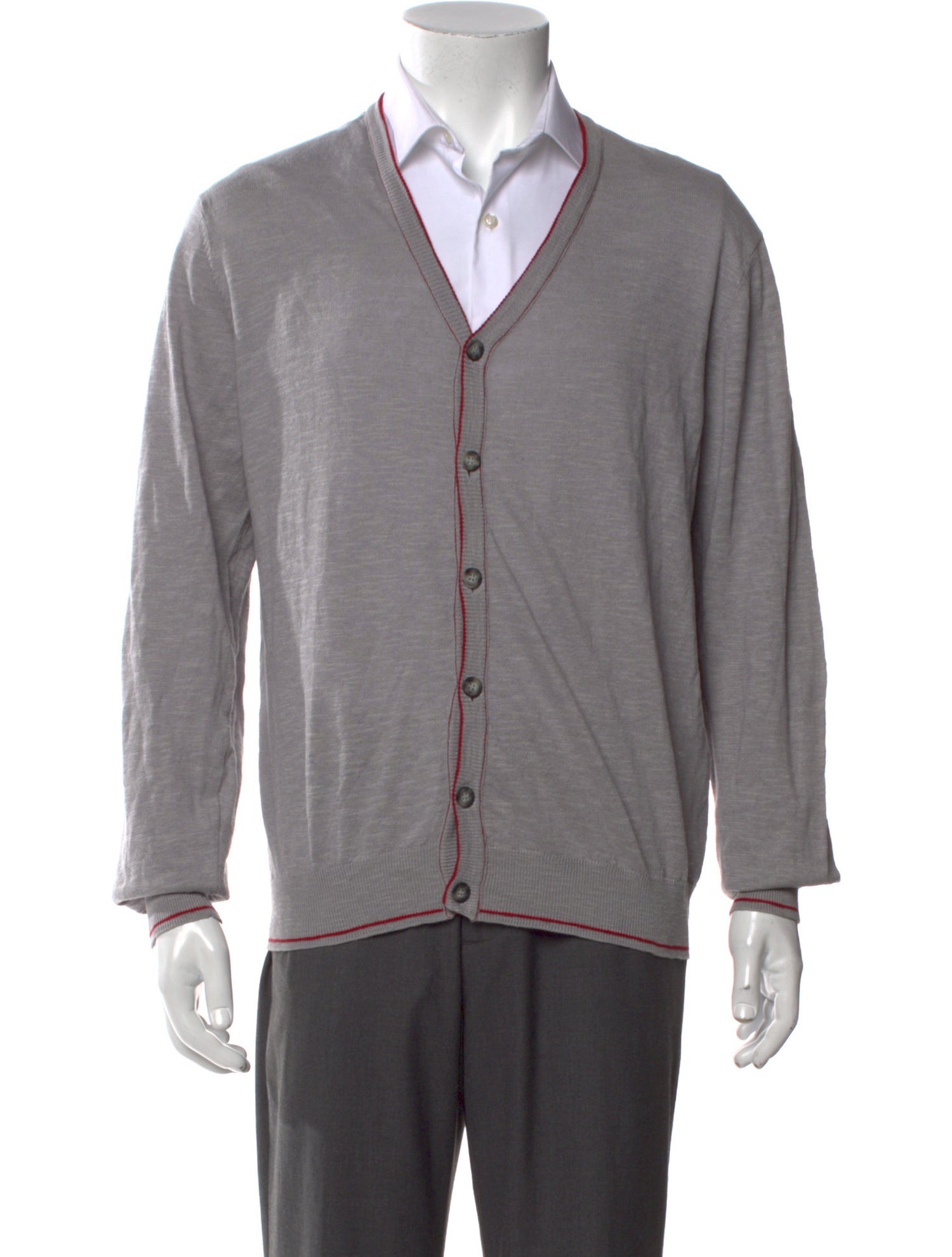 Barney's New York Linen V-Neck Cardigan