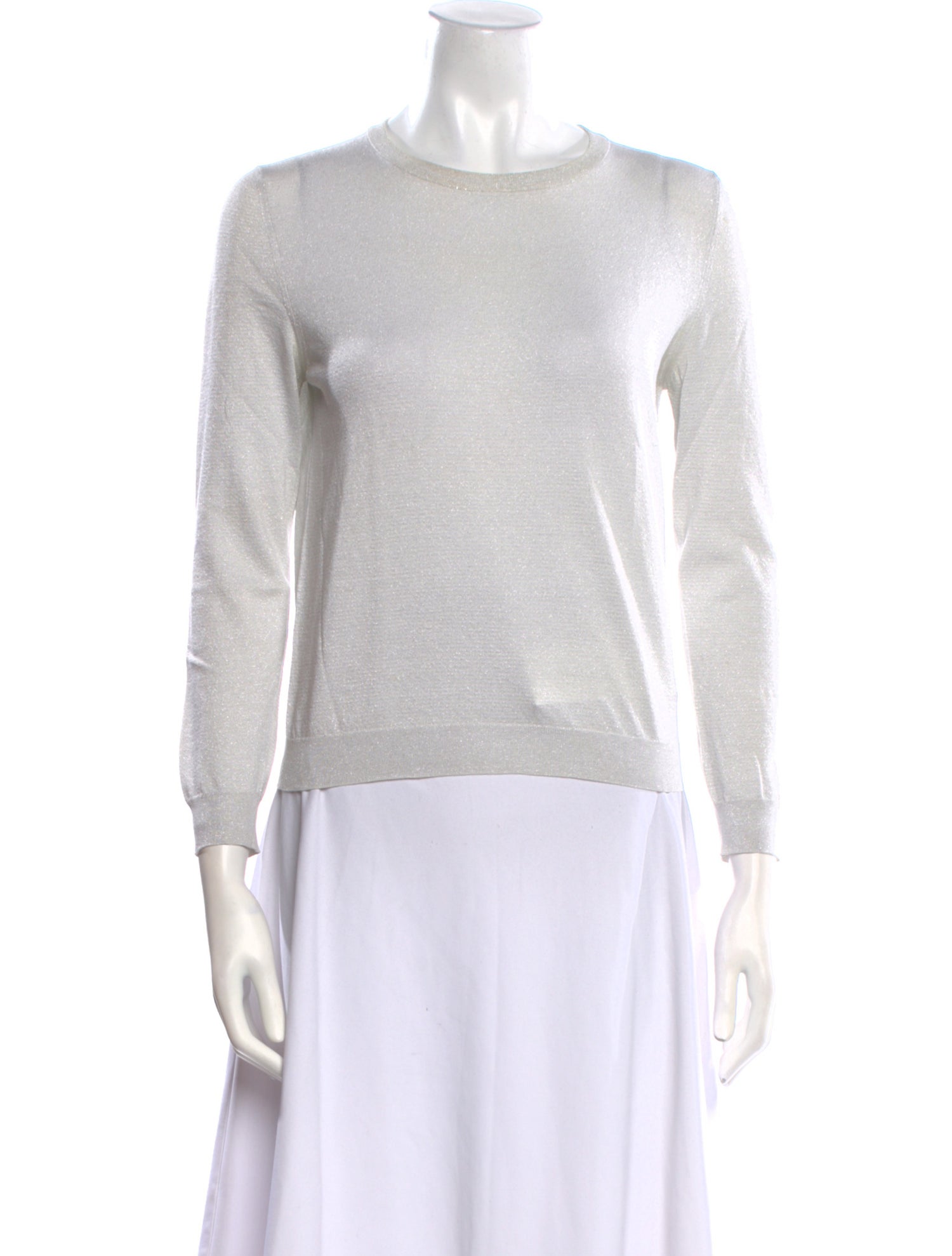 Barney's New York Silk Crew Neck Sweatshirt