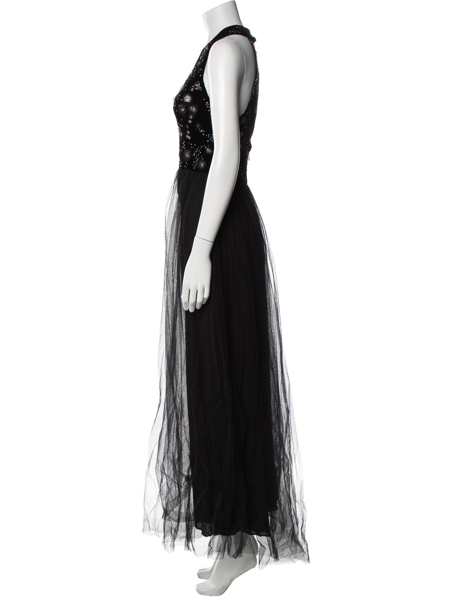 Monique Lhuillier Nylon Long Dress
