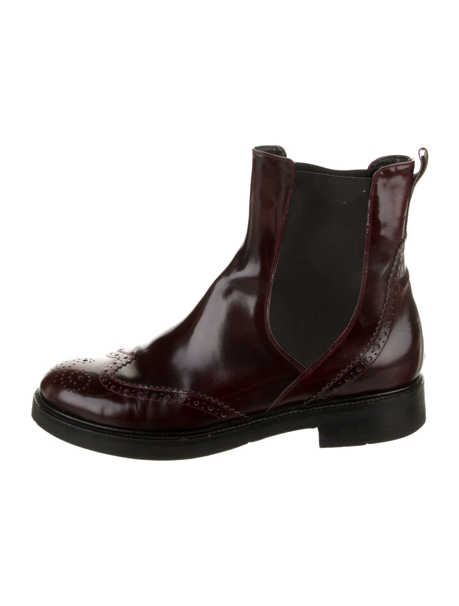 Barney's New York Leather Colorblock Pattern Chelsea Boots