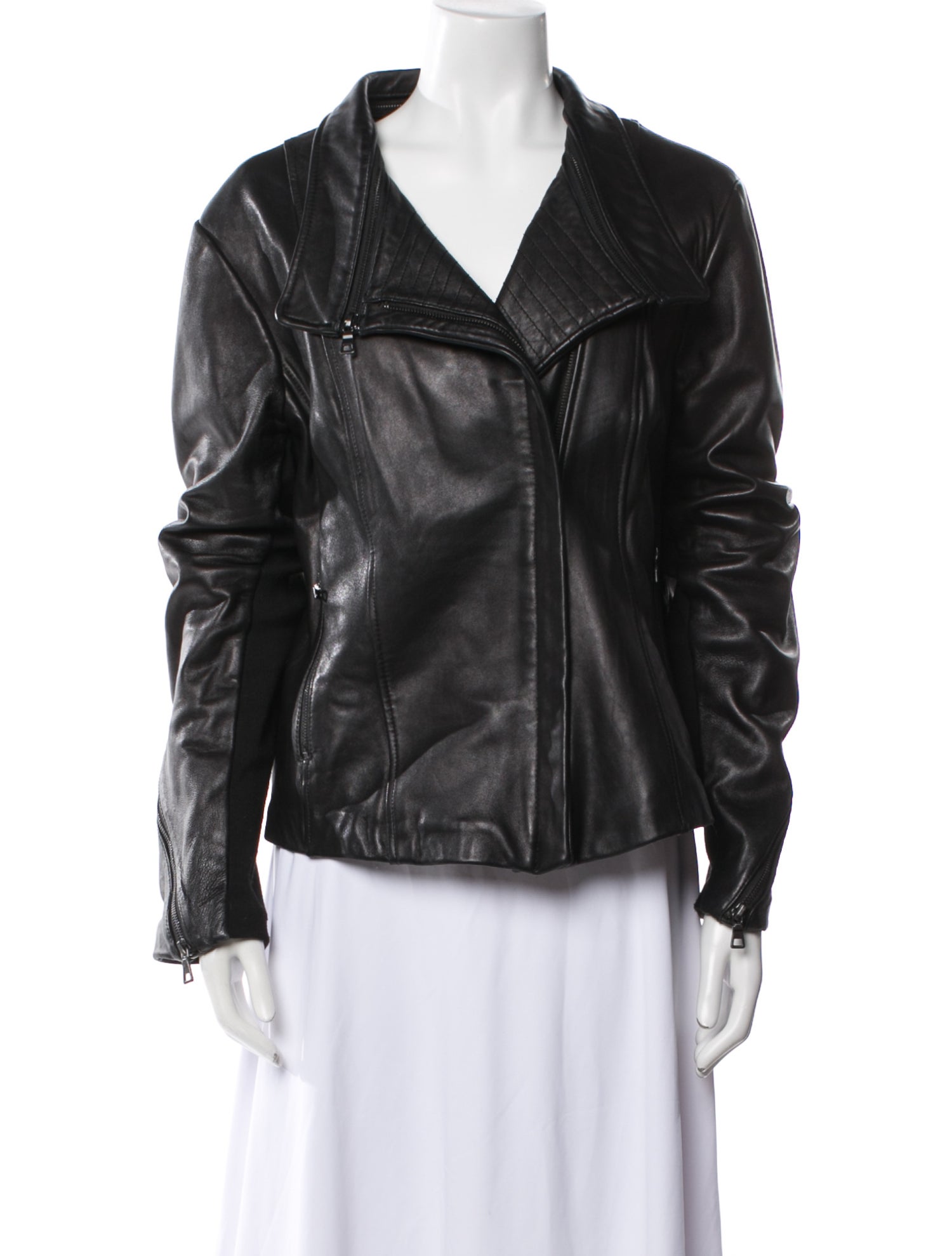 Barney's New York Leather Biker Jacket