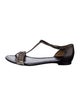 Barney's New York Leather T-Strap Sandals