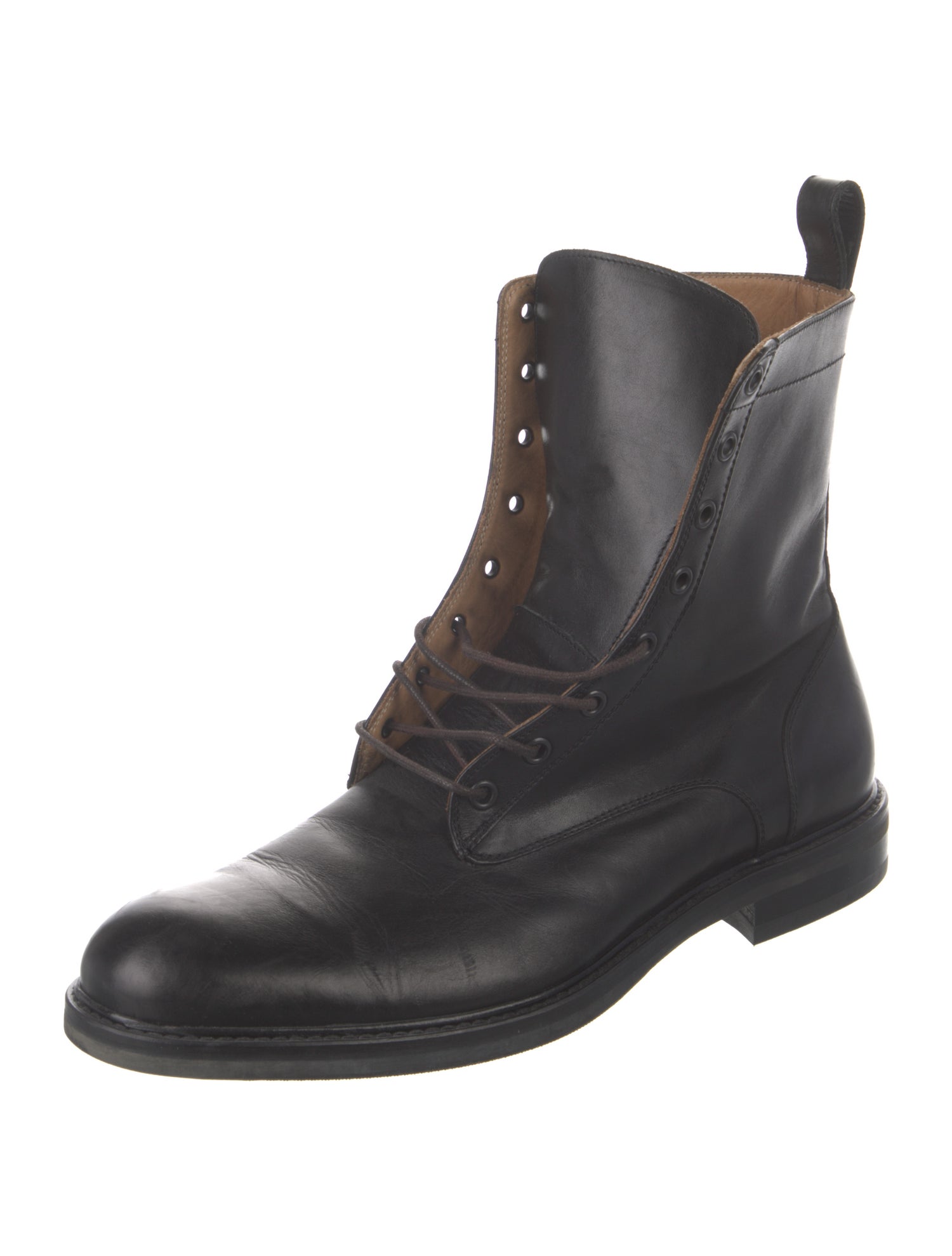 Barney's New York Leather Lace-Up Boots