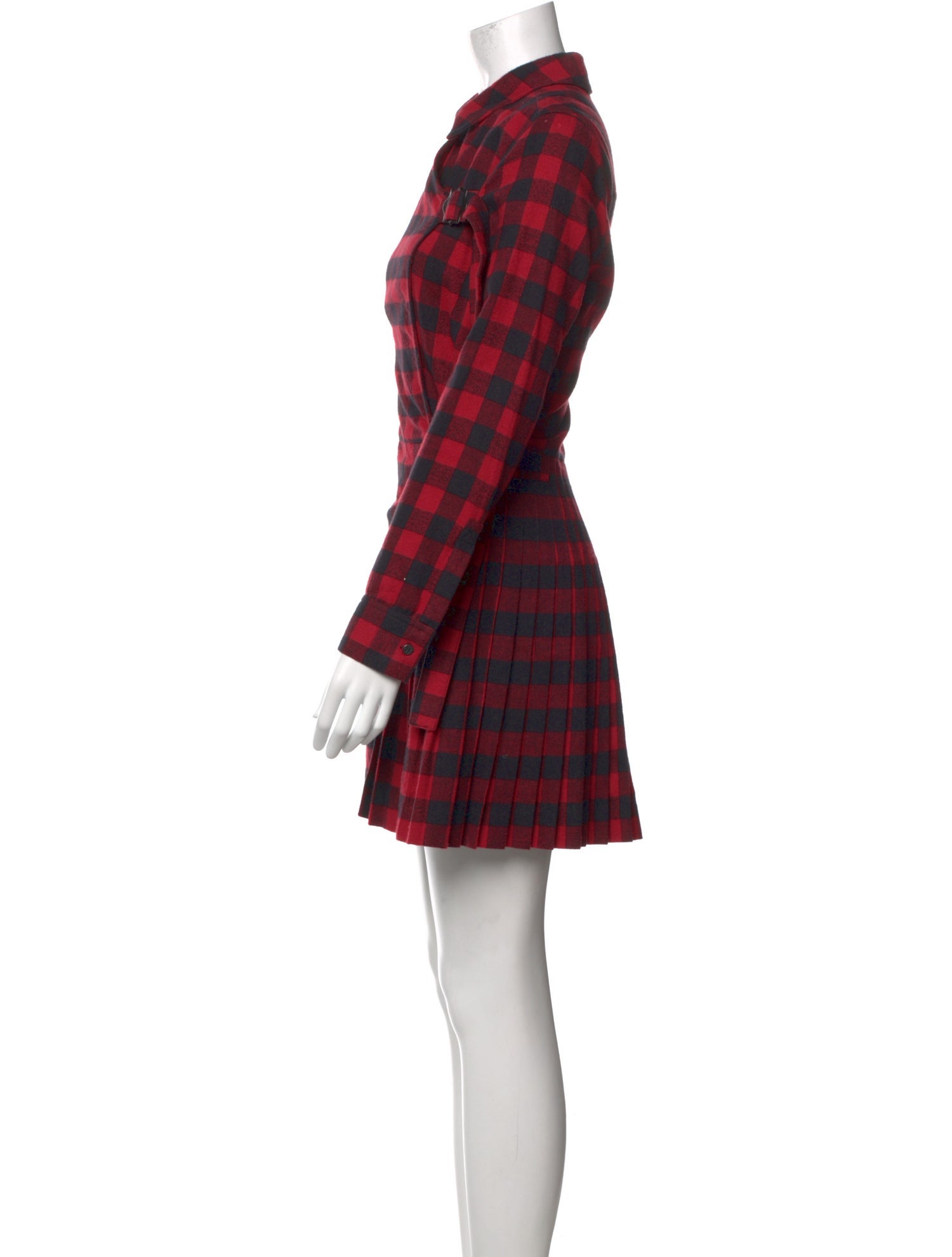 Barney's New York Plaid Print Long Sleeve Tunic