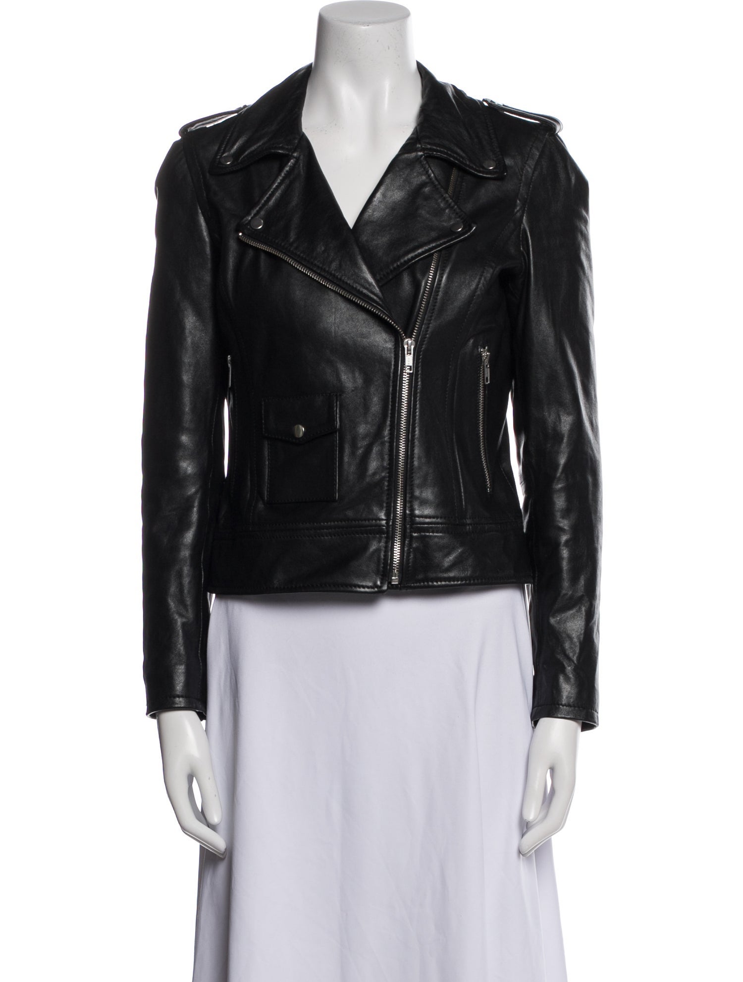 Barney's New York Leather Biker Jacket