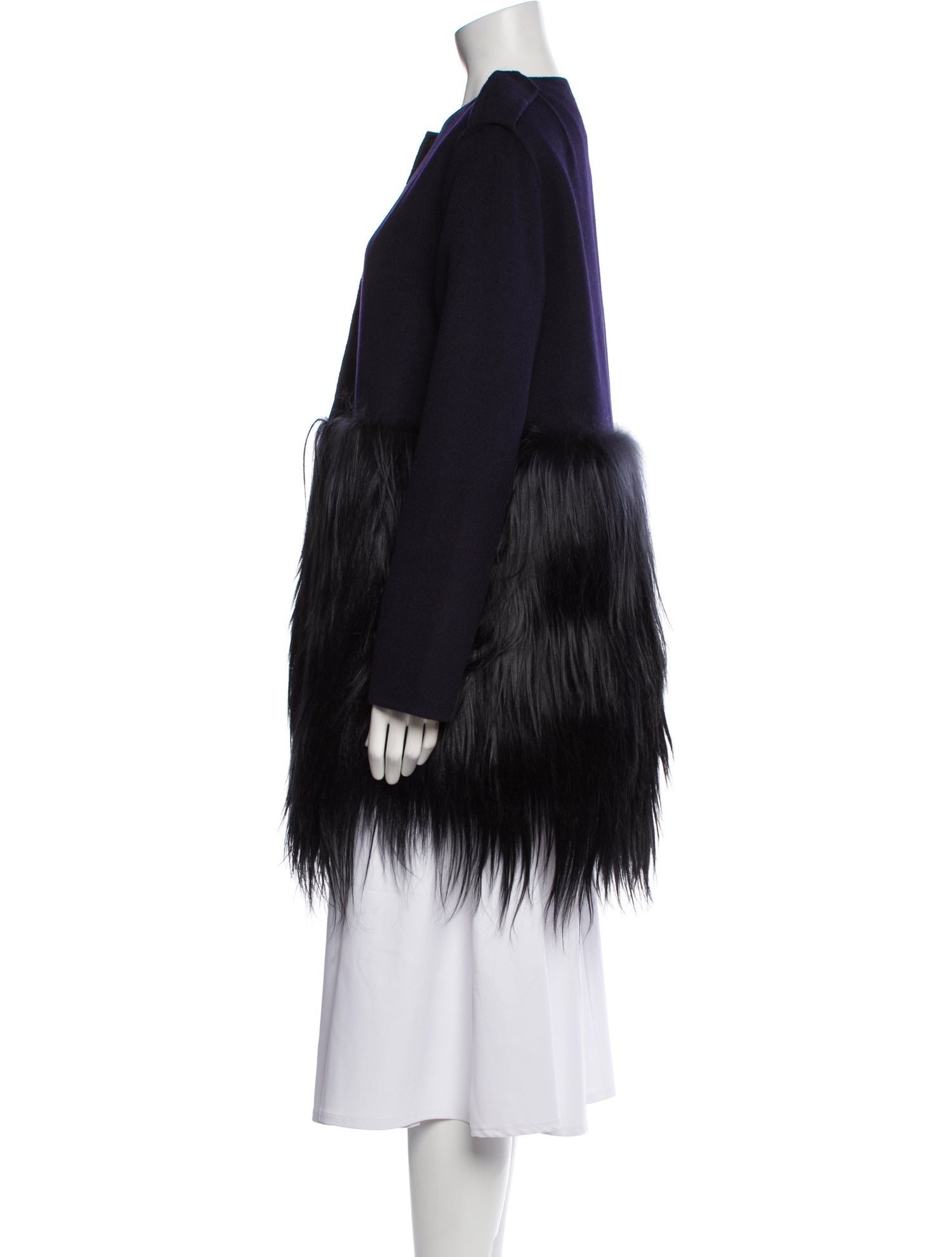 Barney's New York Wool Fur Coat