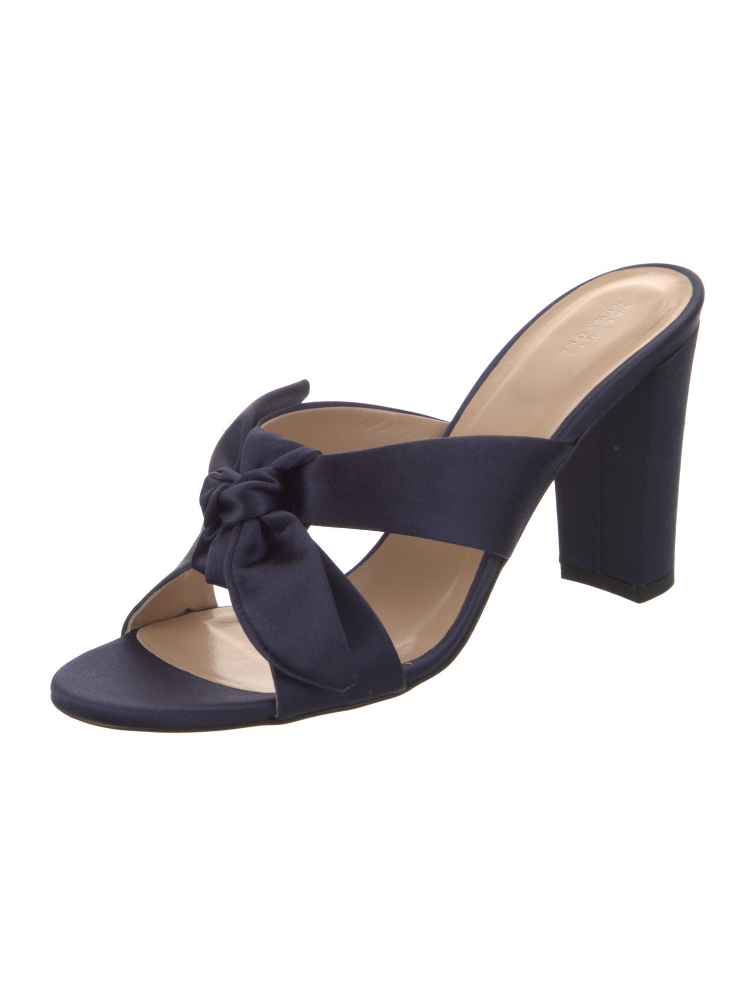 Barney's New York Satin Bow Accents Slides