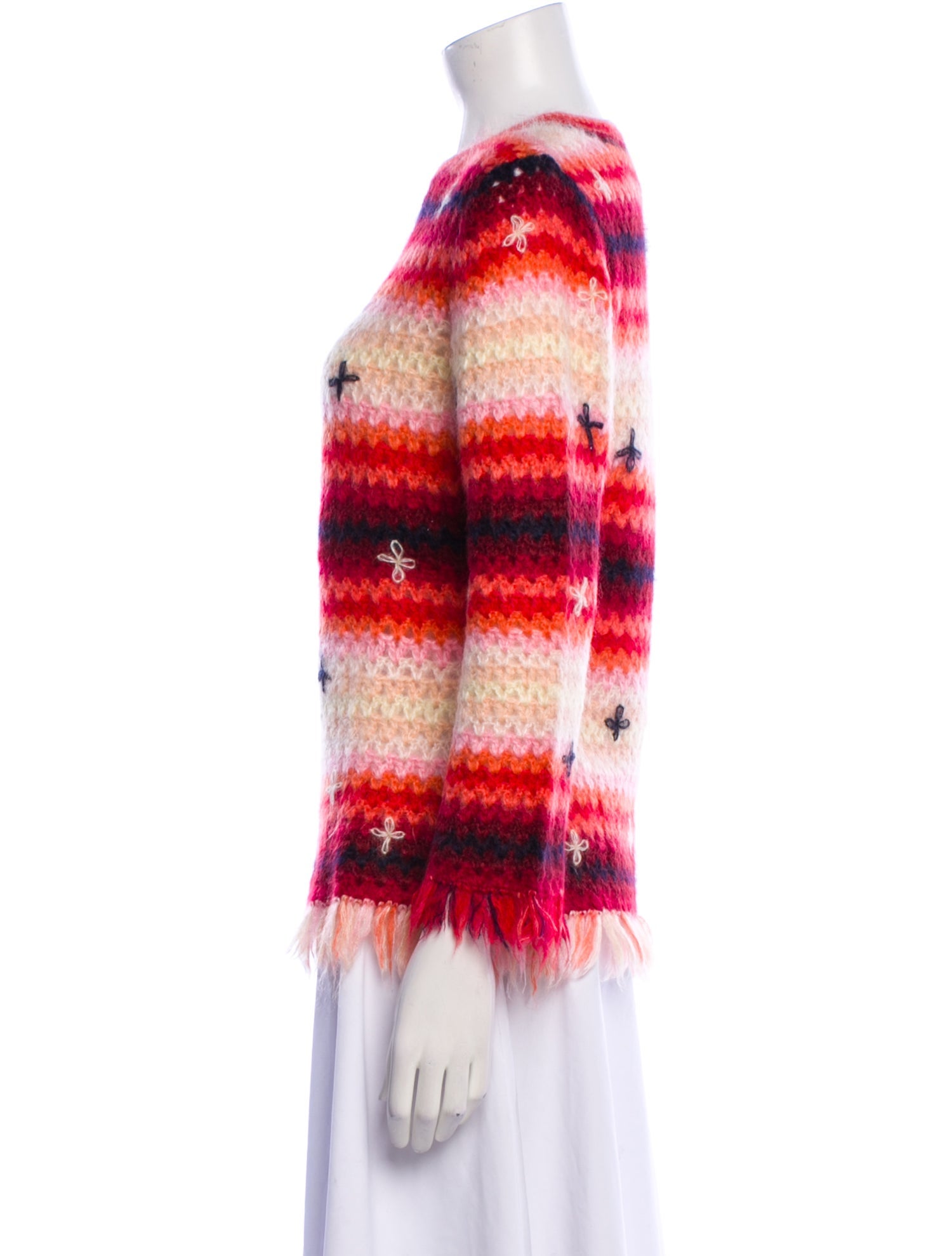 Barney's New York Mohair Striped Sweater