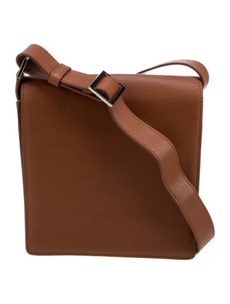 Barney's New York Leather Messenger Bag