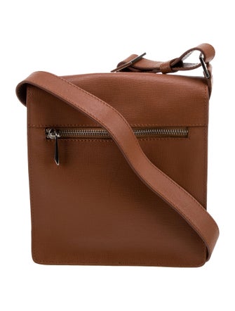 Barney's New York Leather Messenger Bag