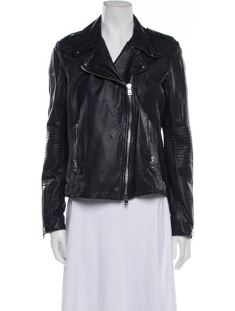 Barney's New York Leather Biker Jacket