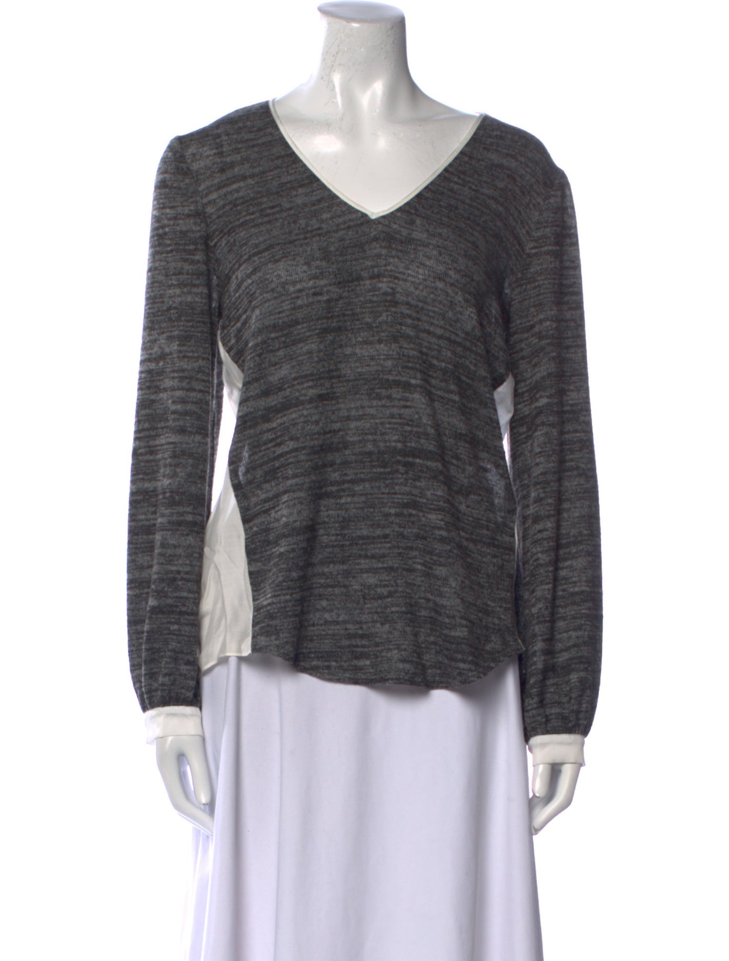 Barney's New York Linen V-Neck Sweater