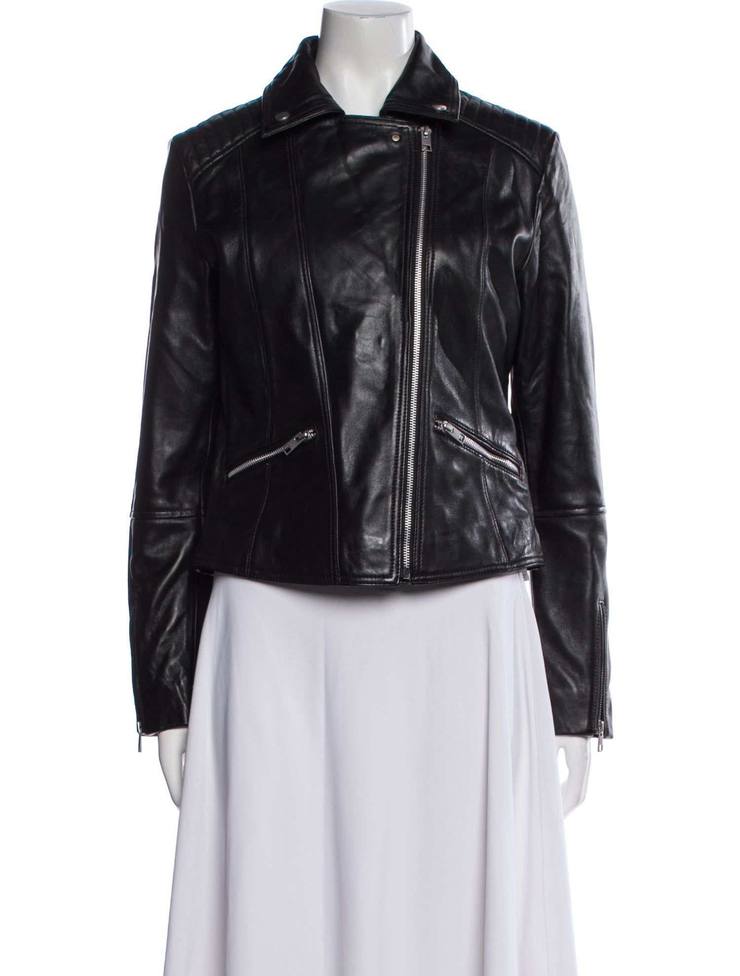 Barney's New York Leather Biker Jacket