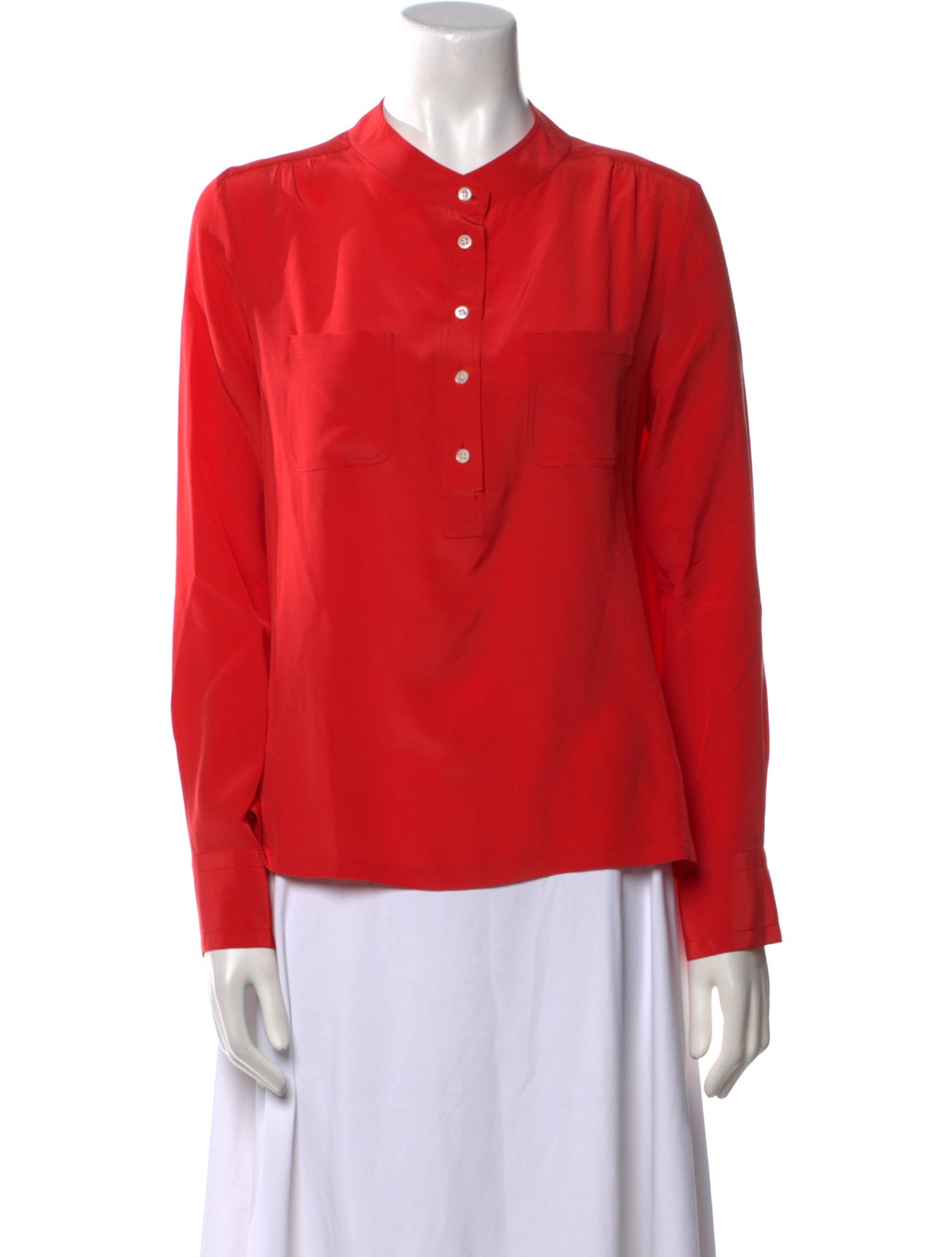 Barney's New York Silk Crew Neck Blouse