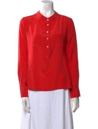Barney's New York Silk Crew Neck Blouse