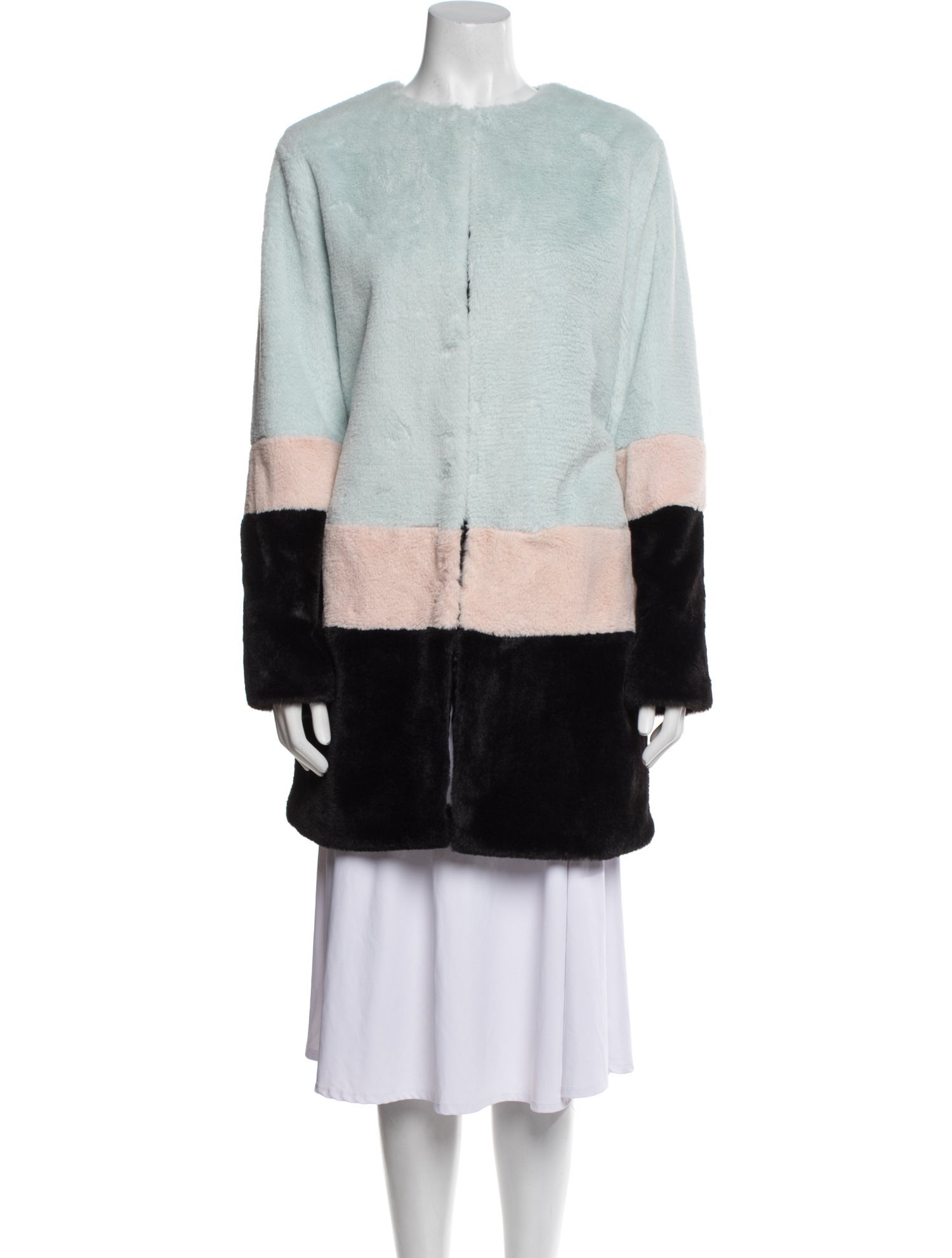 Barney's New York Colorblock Pattern Coat w/ Tags