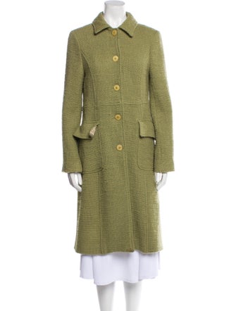 Barney's New York Virgin Wool Tweed Pattern Peacoat
