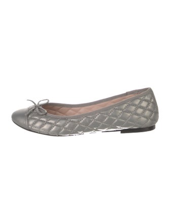 Barney's New York Leather Bow Accents Ballet Flats