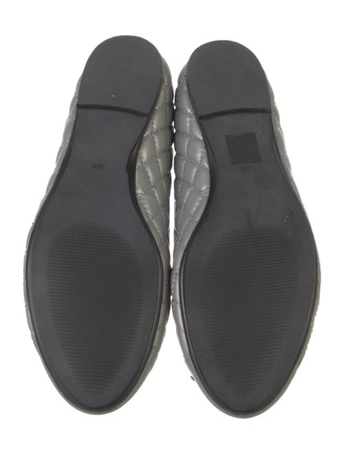 Barney's New York Leather Bow Accents Ballet Flats