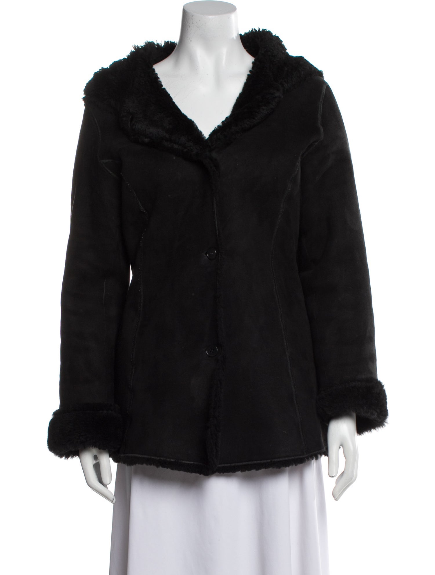 Barney's New York Lambskin Faux Fur Jacket