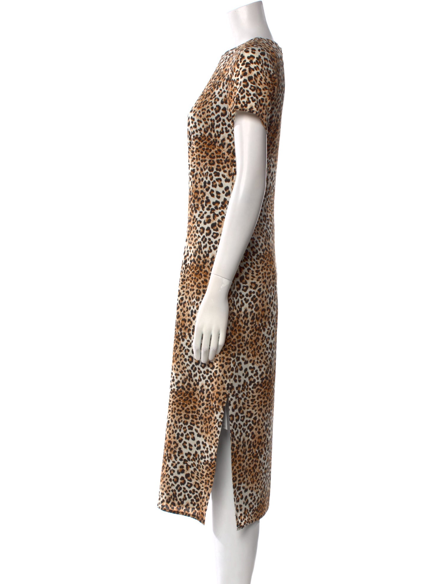 Barney's New York Animal Print Midi Length Dress