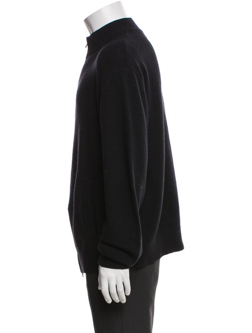 Barney's New York Wool Mock Neck Cardigan