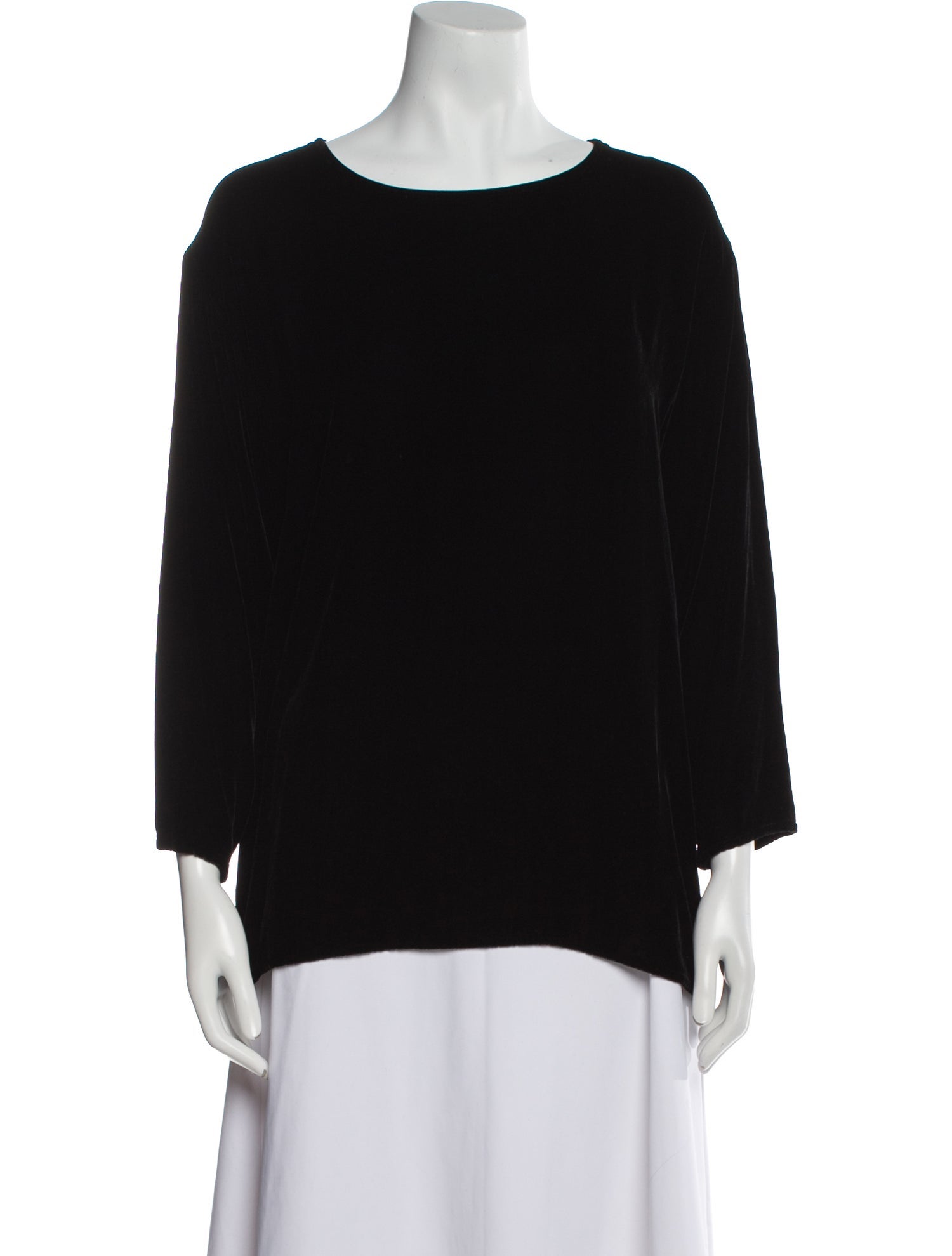 Barney's New York Bateau Neckline Three-Quarter Sleeve Top