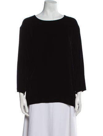 Barney's New York Bateau Neckline Three-Quarter Sleeve Top