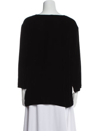 Barney's New York Bateau Neckline Three-Quarter Sleeve Top