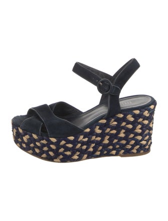 Barney's New York Suede Printed Mules