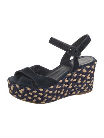 Barney's New York Suede Printed Mules