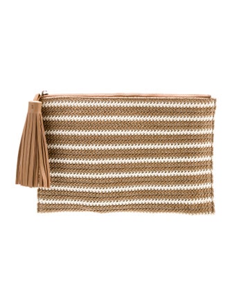 Barney's New York Raffia Clutch