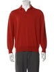 Barney's New York Merino Wool Collar Polo Sweater