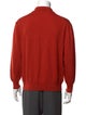 Barney's New York Merino Wool Collar Polo Sweater
