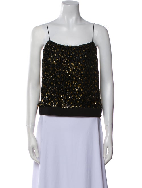 Barney's New York Patterned Square Neckline Crop Top