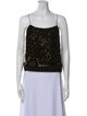 Barney's New York Patterned Square Neckline Crop Top