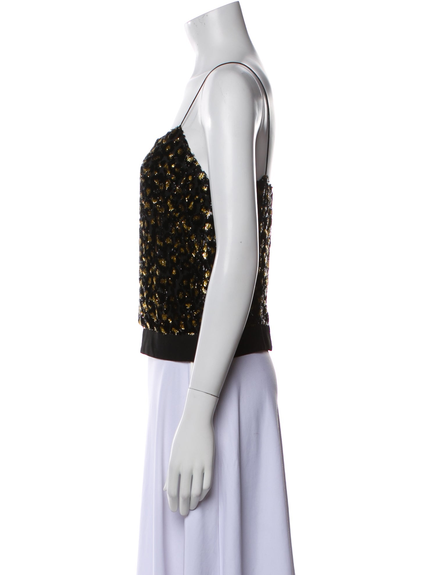 Barney's New York Patterned Square Neckline Crop Top