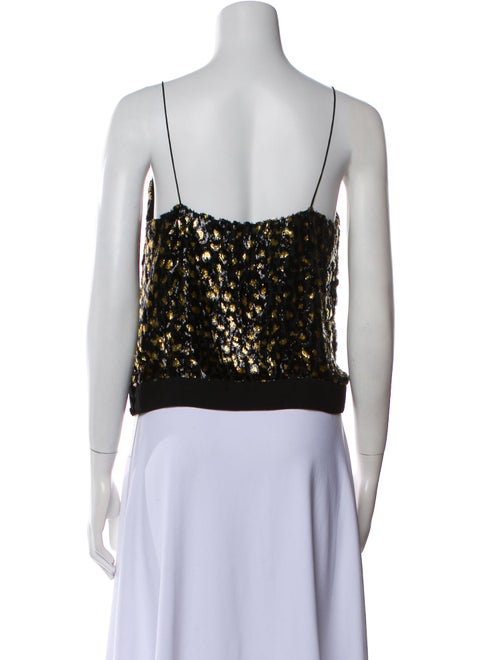 Barney's New York Patterned Square Neckline Crop Top