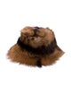Barney's New York Goat Fur Bucket Hat