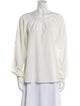 Barney's New York Scoop Neck Long Sleeve Blouse