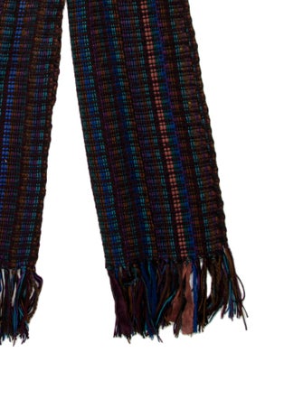 Barney's New York 'Pursuit of Happiness' Striped Harness Plaid Print Scarf