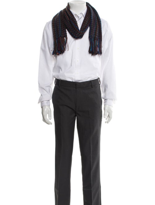 Barney's New York 'Pursuit of Happiness' Striped Harness Plaid Print Scarf