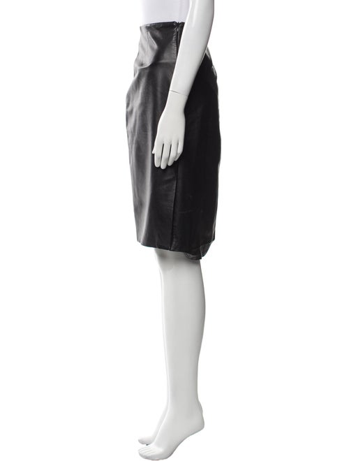 Barney's New York Leather Knee-Length Skirt