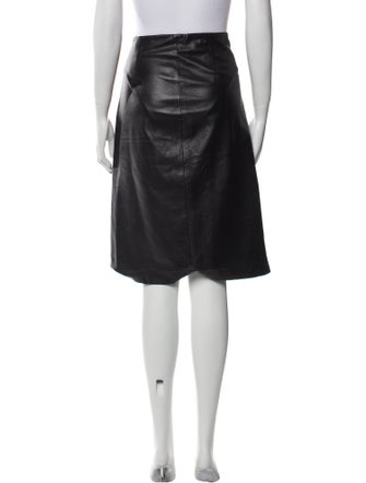 Barney's New York Leather Knee-Length Skirt