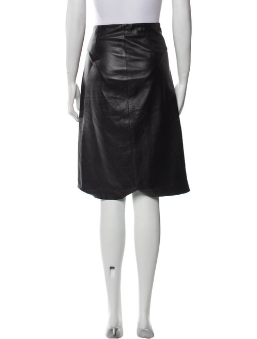 Barney's New York Leather Knee-Length Skirt