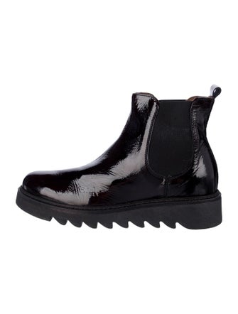 Barney's New York Patent Leather Chelsea Boots