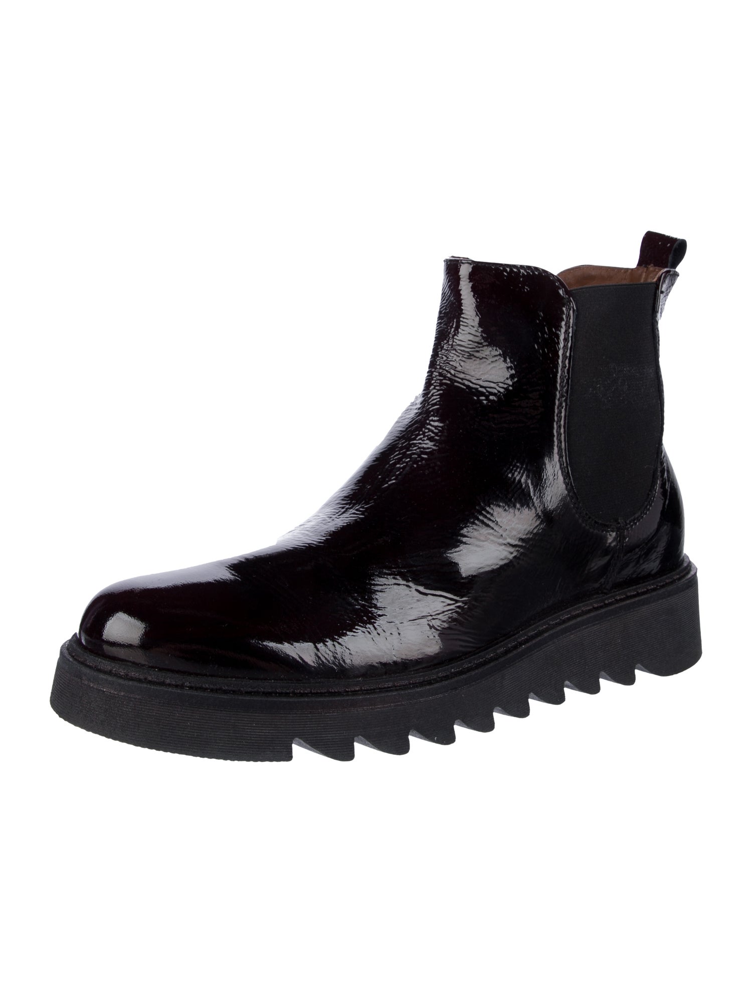 Barney's New York Patent Leather Chelsea Boots