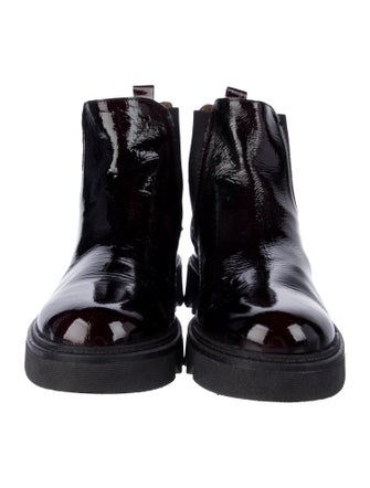 Barney's New York Patent Leather Chelsea Boots