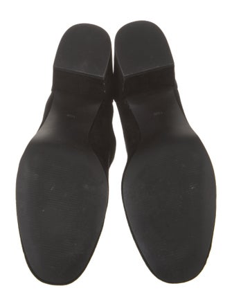 Barney's New York Suede Leather Trim Embellishment Boots